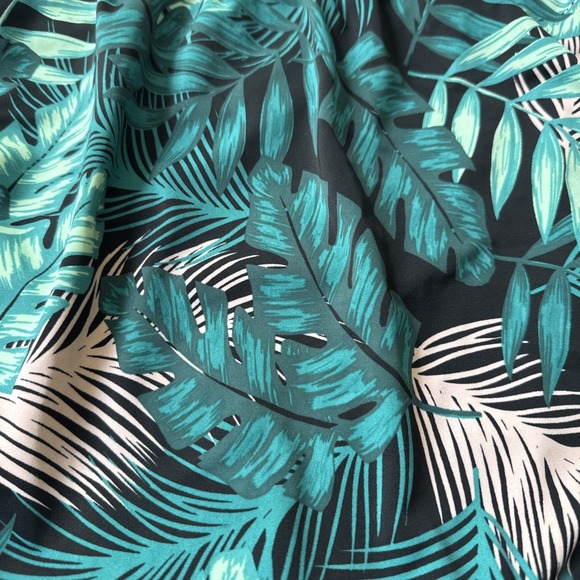 Cacique Swim Skirt Size 20 Green Tropical Palm Print Beach Holiday Slimming - Picture 2 of 9